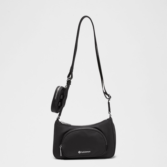 lululemon athletica Handbags - Lululemon Black Crossbody Bag with Nano Pouch